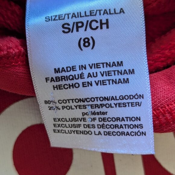 Adidas boys red pullover hoodie size 8 - Picture 4 of 4